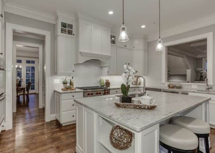 white granite countertops