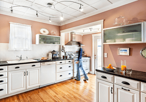 How to paint laminate cabinets