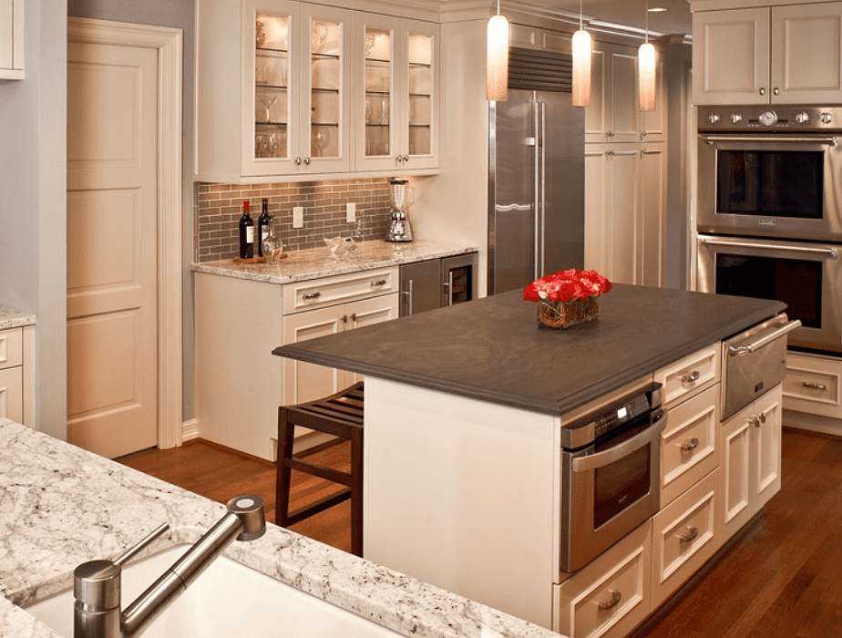 Slate countertops island