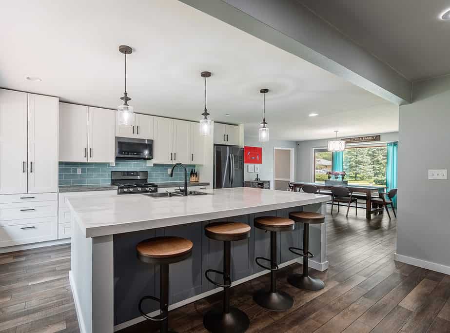 white concrete countertops