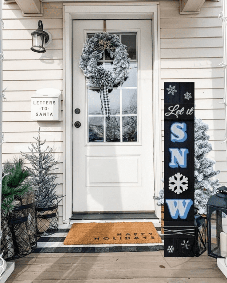 Let it snow sign for front porch